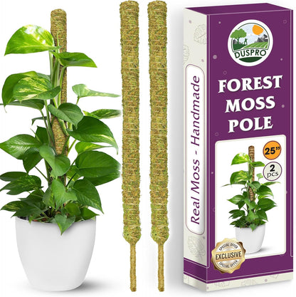 DUSPRO Natural Bendable Forest Moss Pole for Monstera Plant Stakes, Sphagnum Moss Stick for Monstera Plant Support