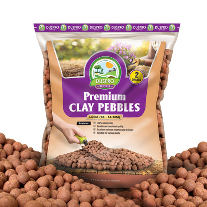 DUSPRO Recycle Clay Pebbles for Plants, Leca Balls, Hydroton Clay Pebbles for Indoor Plants, Hydroponic, Plants Drainage, Aquaponics