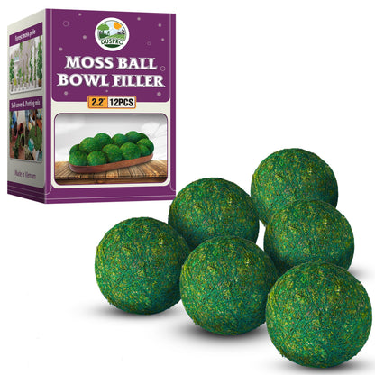 DUSPRO Moss Balls Decorative, Handmade Green Moss Balls for Bowls, Decorative Balls for Centerpiece Bowls