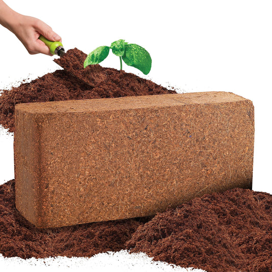 DUSPRO RECYCLE Premium Coco Coir Brick for Plants, Natural Compressed Coconut Coir Bricks Starting,  Coco Coir Fiber Coconut Husk for Plants, Gardening, Compressed Potting Soil, Herbs