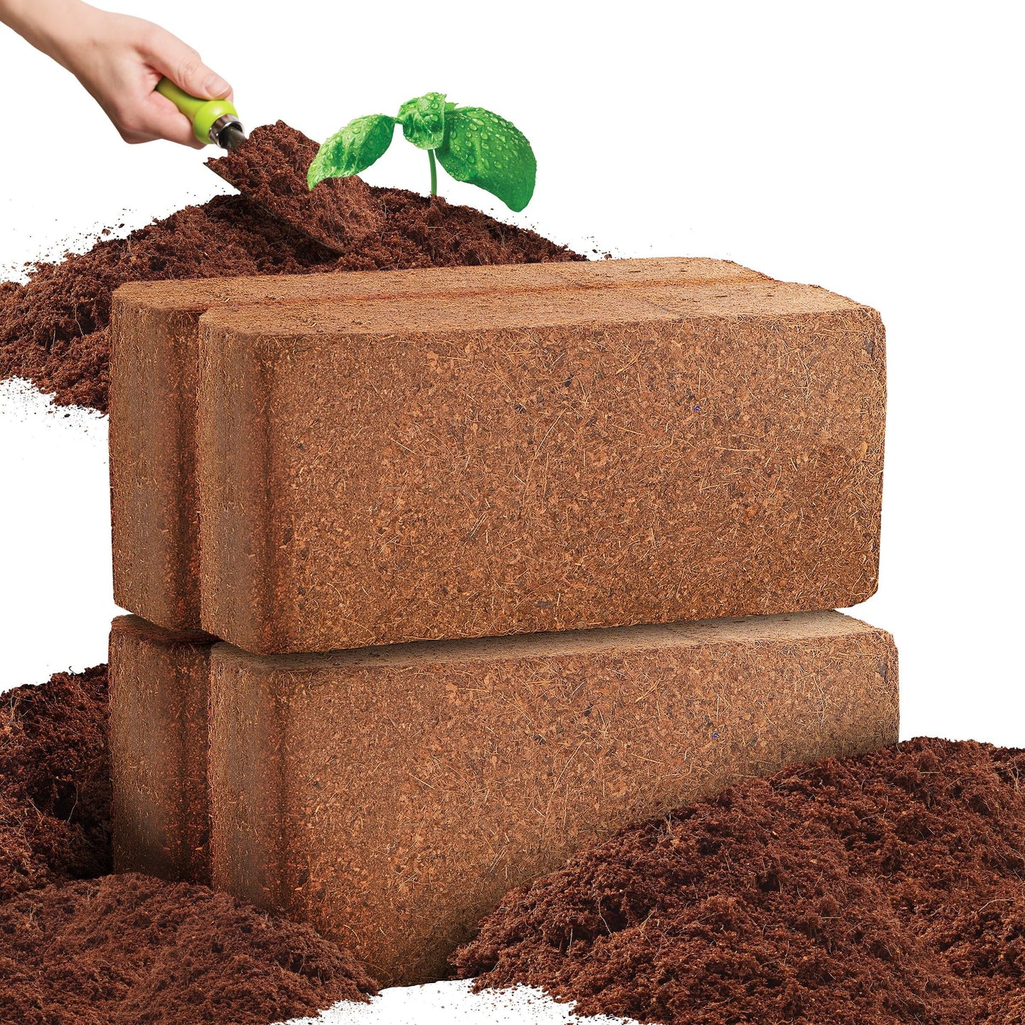 DUSPRO RECYCLE Premium Coco Coir Brick for Plants, Natural Compressed Coconut Coir Bricks Starting,  Coco Coir Fiber Coconut Husk for Plants, Gardening, Compressed Potting Soil, Herbs