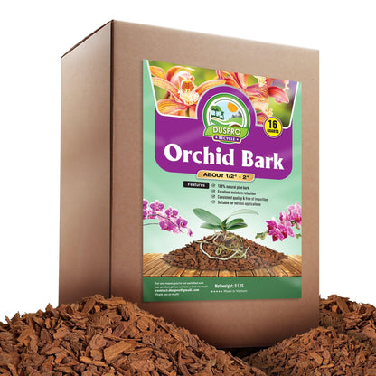 DUSPRO Orchid Bark Bulk, Fine Orchid Bark for Plants, Optimal Texture Bark for Orchids, Ideal Wood Chips for Plants