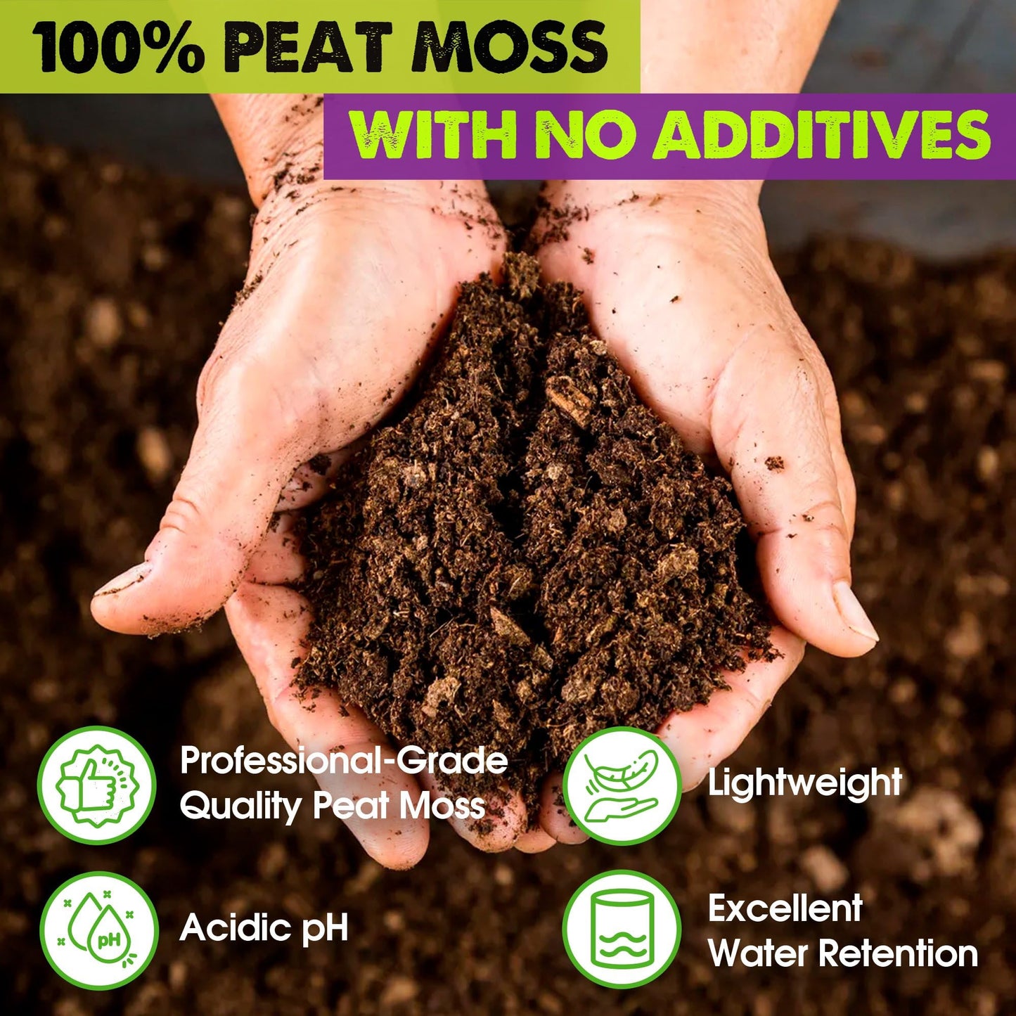 DUSPRO RECYCLE Sphagnum Peat Moss, Soil Peat Moss for Plants Indoors and Outdoors to Absorbs Essential,  Added to Soil and Enriches Plant Roots, Seed Starting, Reptiles and Aquarium