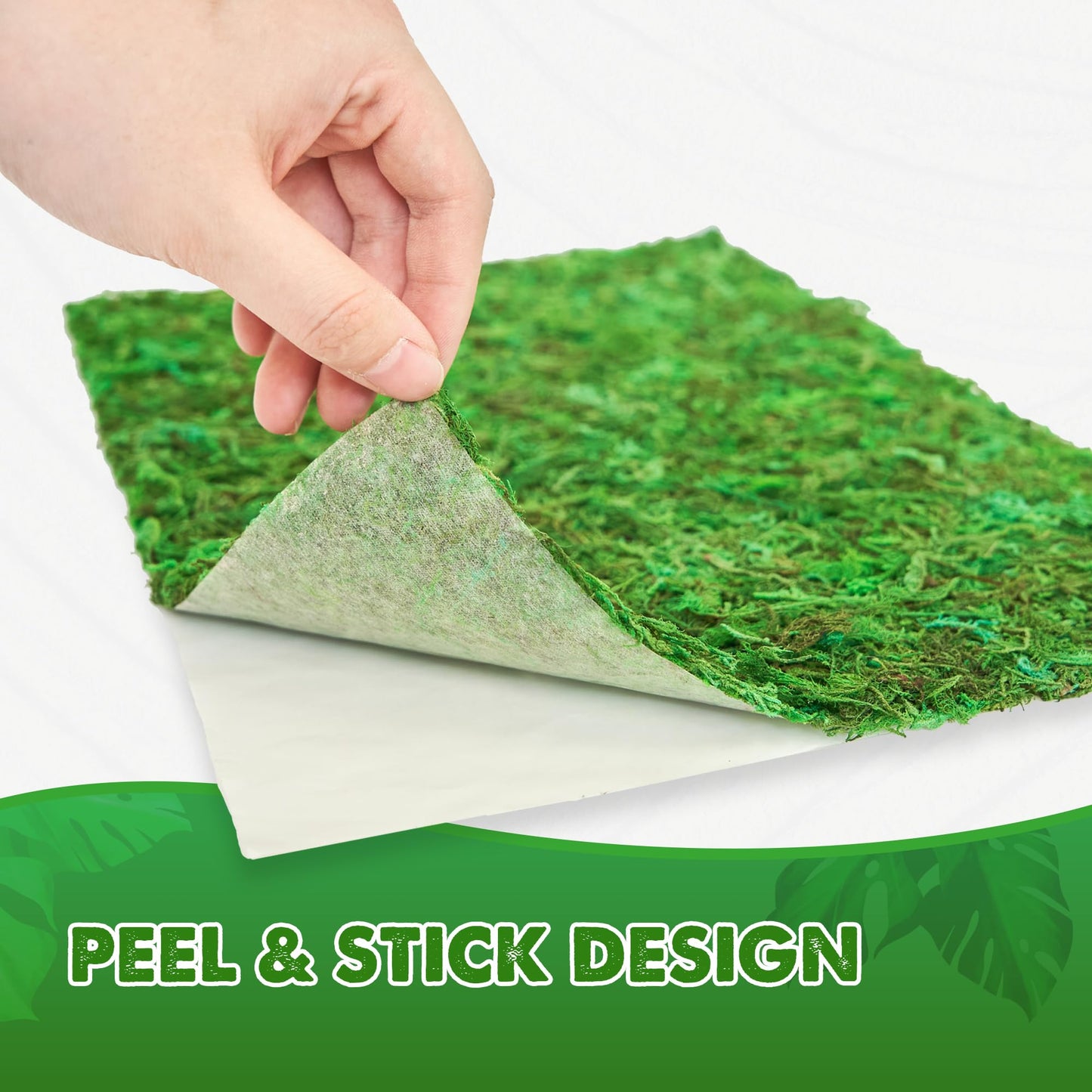 DUSPRO Moss Roll, Moss Table Runner, Moss Carpet for Moss Wall, Sheet Moss for Fairy Moss Garden, Mossy Mat Peel and Stick Moss Sheet