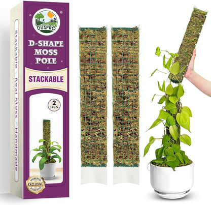 DUSPRO 2Pack 22" Stackable Mesh Moss Pole for Plants Climbing Vine Supporting Monstera Trellis