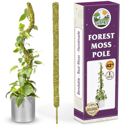 DUSPRO Natural Bendable Forest Moss Pole for Monstera Plant Stakes, Sphagnum Moss Stick for Monstera Plant Support