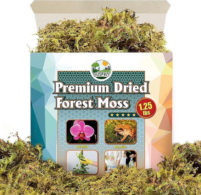 Duspro 5oz Hamster Bedding, Natural Forest Moss Bedding for Hamster, Hamster Bedding Odor Control