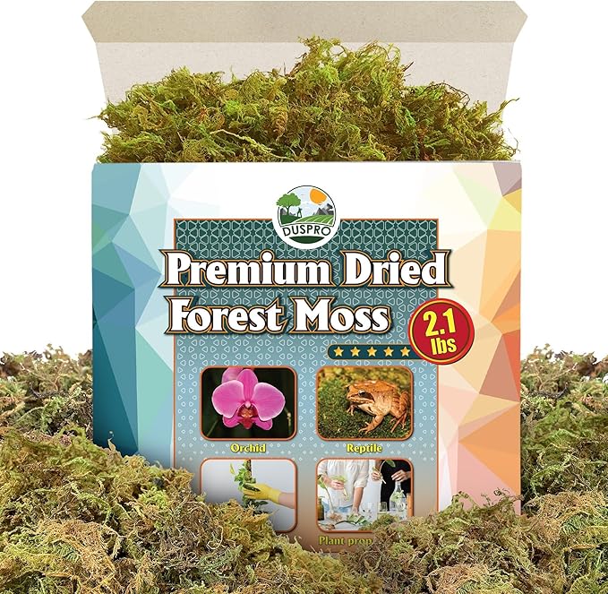 Duspro 5oz Hamster Bedding, Natural Forest Moss Bedding for Hamster, Hamster Bedding Odor Control