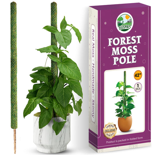 DUSPRO 42’’ Mesh Moss Pole for Plants, Tall Trellis for Climbing Monstera Plant Support, Sphagnum Moss Stick for Big Climbing Indoor, Handmade Plant Stakes for Houseplant