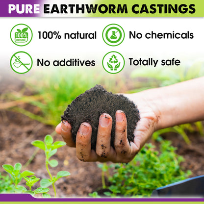 DUSPRO Recycle Premium Pure Worm Castings for Plants Nutrient-Rich Earthworm Castings for Indoor & Outdoor Plant Growth Enhance Your Garden's Soil Potting Mix Quality