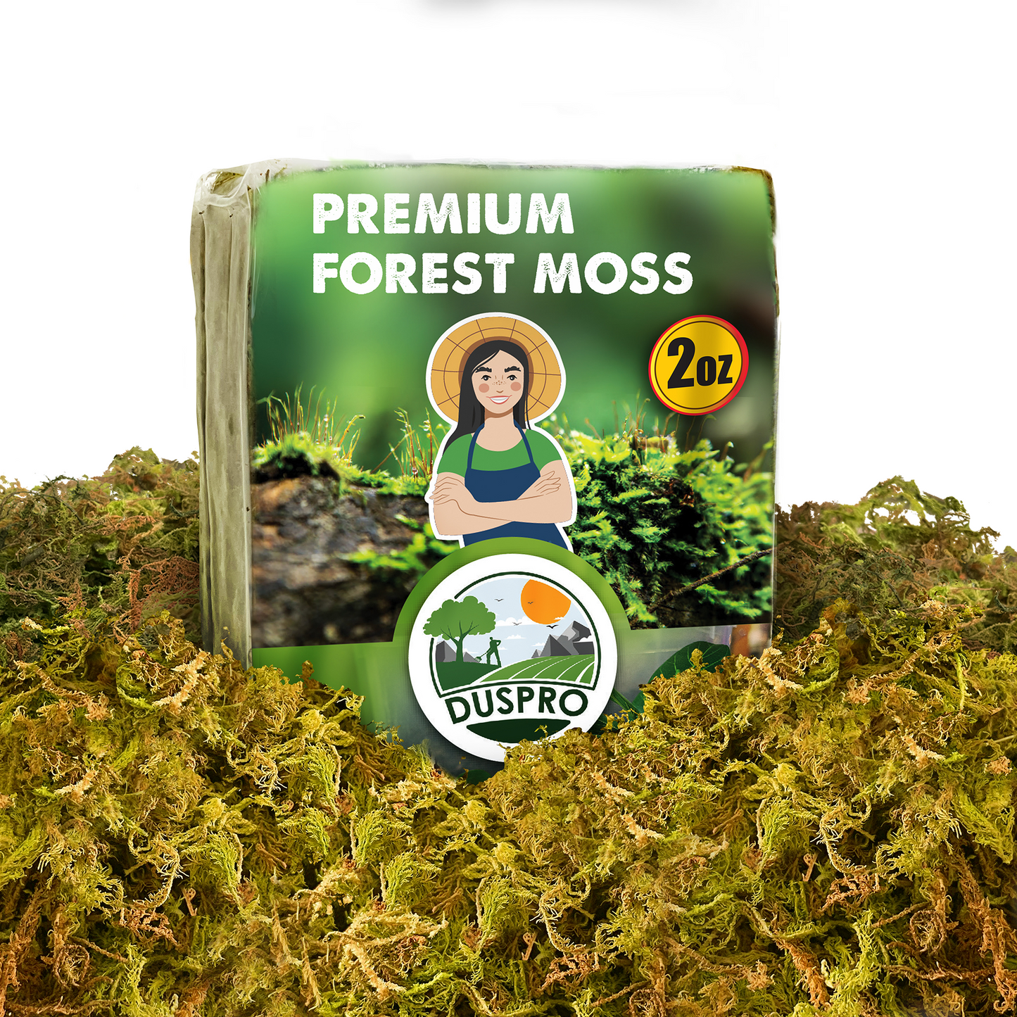 DUSPRO Dried Moss for Potted Plants, Forest Orchid Moss for Potting Mix, Sphagnum Potting Moss for Plants Indoor, Real Moss Soil Cover for Houseplant