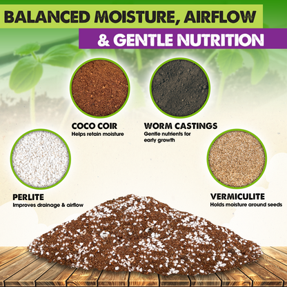 DUSPRO Recycle 8QT Seed Starting Mix for Garden, Plants & Vegetables, Seed Starter Mix, Germination Soil for Indoor or Outdoor Use