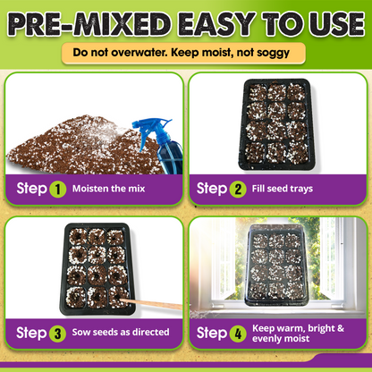 DUSPRO Recycle 8QT Seed Starting Mix for Garden, Plants & Vegetables, Seed Starter Mix, Germination Soil for Indoor or Outdoor Use