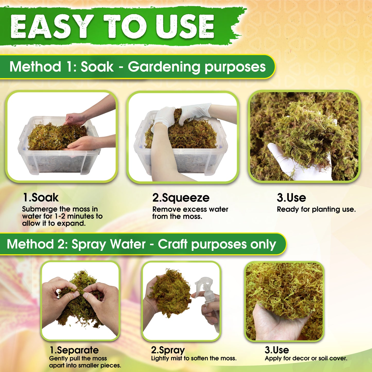 DUSPRO Dried Moss for Potted Plants, Forest Orchid Moss for Potting Mix, Sphagnum Potting Moss for Plants Indoor, Real Moss Soil Cover for Houseplant