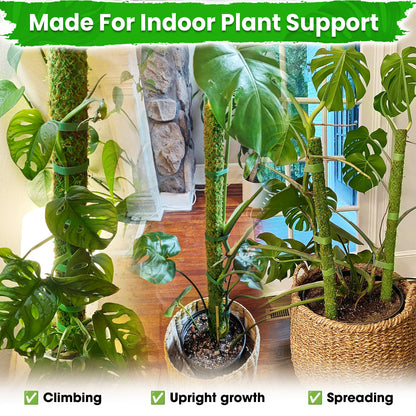 DUSPRO 42’’ Mesh Moss Pole for Plants, Tall Trellis for Climbing Monstera Plant Support, Sphagnum Moss Stick for Big Climbing Indoor, Handmade Plant Stakes for Houseplant
