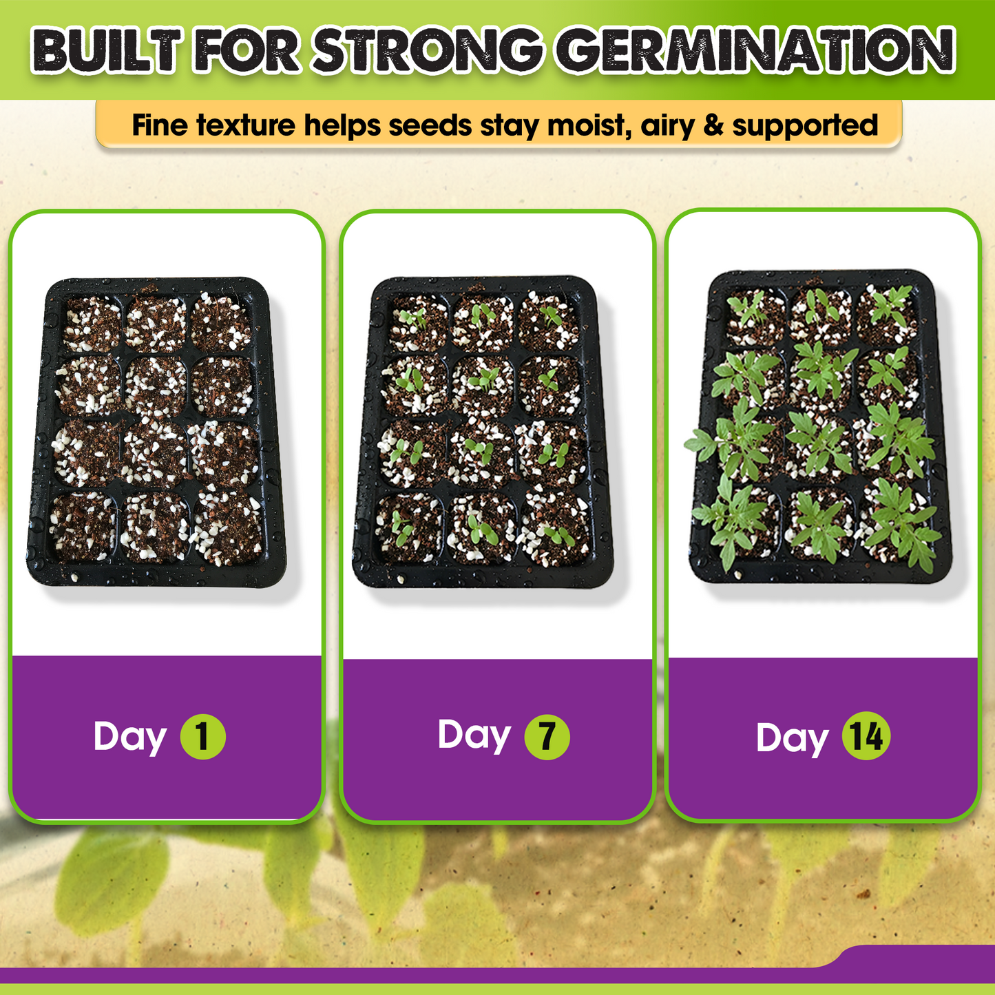 DUSPRO Recycle 8QT Seed Starting Mix for Garden, Plants & Vegetables, Seed Starter Mix, Germination Soil for Indoor or Outdoor Use