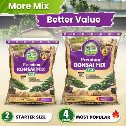 DUSPRO Recycle Premium Bonsai Soil Mix Ready to Use Pre-Mixed 5in1 with Akadama, Pumice, Vermiculite, and Peat Moss