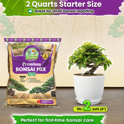 DUSPRO Recycle Premium Bonsai Soil Mix Ready to Use Pre-Mixed 5in1 with Akadama, Pumice, Vermiculite, and Peat Moss