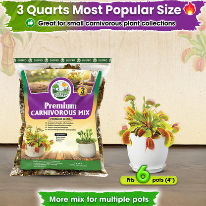 Carnivorous Plant Soil Mix - Include Forest Moss, Peat Moss, Perlite Potting Mix for Carnivorous Plants, Pitcher Plant, Butterworts, Sundews - Carnivorous Plant Food