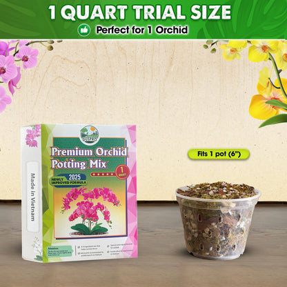 [Upgraded] DUSPRO Orchid Potting Mix for Repotting with Forest Moss, Pine Bark, Perlite & Pumice, Orchid Bark Potting Mix, Orchid Repotting Soil, Drainage Indoor Potting, Orchid Pot Not Included