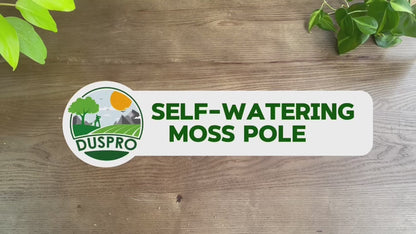 DUSPRO Self-Watering Natural Green Forest Moss Pole, Easy to Use Moss Sticks for Indoor Plants, Climbing Plant Support Stake with Self-Watering Feature, Moss Pole Monstera Plant Support